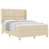 vidaXL Boxspring &aacute;gy matraccal S&ouml;t&eacute;tsz&uuml;rke 90x190 cm Sz&ouml;vet Kr&eacute;m