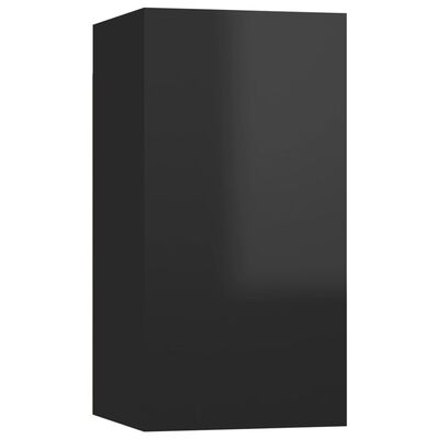 vidaXL magasfényű fekete forgácslap TV-szekrény 30,5 x 30 x 60 cm
