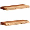 vidaXL 2 darab t&ouml;m&ouml;r ak&aacute;cfa fali polc 40x20x3,5 cm