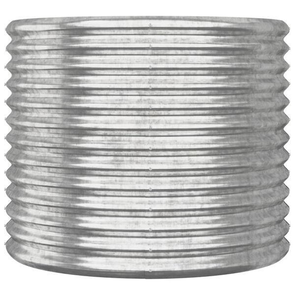 vidaXL ezüstszínű horganyzott acél kerti ültetőláda 80 x 80 x 68 cm