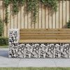 vidaXL t&ouml;m&ouml;r impregn&aacute;lt fenyőfa gabion kerti pad 122x71x65,5 cm