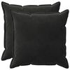 vidaXL P&aacute;rna huzat 2 pcs HOUTEN Fekete 55 x 55 cm B&aacute;rsony