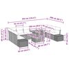 vidaXL Kerti Kanapé Szett tárolóval 11 pcs Bézs Poli rattan