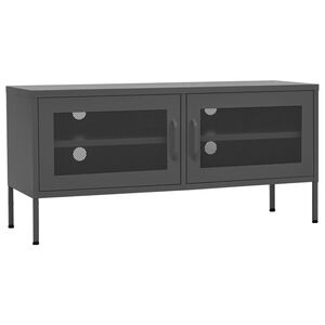 vidaXL antracitsz&uuml;rke ac&eacute;l TV-szekr&eacute;ny 105 x 35 x 50 cm