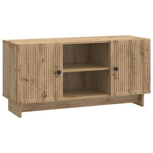 vidaXL TV szekr&eacute;ny 102 x 34,5 x 50 cm K&eacute;zműves T&ouml;lgy Szerelt Fa