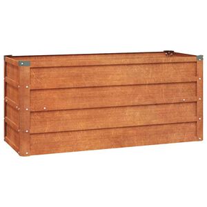 vidaXL rozsda sz&iacute;nű corten ac&eacute;l kerti magas&aacute;gy&aacute;s 100 x 40 x 45 cm