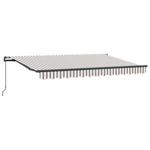 vidaXL Beh&uacute;zhat&oacute; napellenző Vil&aacute;gossz&uuml;rke &eacute;s feh&eacute;r 450 &times; 350 cm