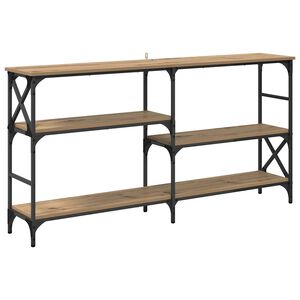 vidaXL Konzolasztal Artisan t&ouml;lgy 150 x 29 x 76,5 cm Szerelt Fa