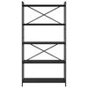 vidaXL K&ouml;nyvespolc Fekete t&ouml;lgy 80 x 30 x 155 cm Faanyag