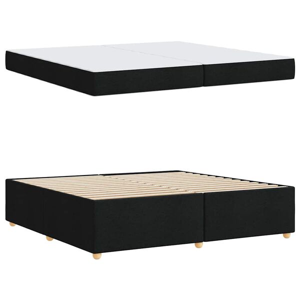 vidaXL &Aacute;gykeret matracmal Fekete 200 x 200 cm sz&ouml;vet