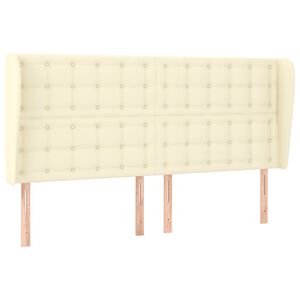 vidaXL kr&eacute;msz&iacute;nű műbőr fejt&aacute;mla sz&aacute;rnyakkal 183x23x118/128 cm