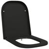 vidaXL WC &uuml;lőke Fekete 47,5 x 35 x 3,6 cm Duroplast