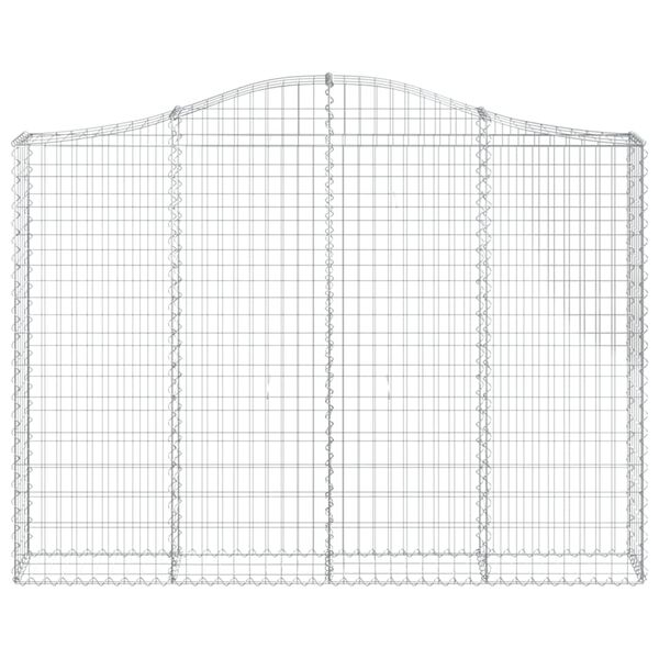 vidaXL 10 db íves horganyzott vas gabion kosár 200x30x140/160 cm