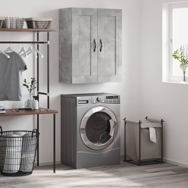 vidaXL betonsz&uuml;rke szerelt fa fali szekr&eacute;ny 69,5 x 34 x 90 cm