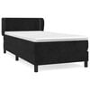vidaXL fekete b&aacute;rsony rug&oacute;s &aacute;gy matraccal 90 x 200 cm