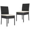 vidaXL 2 db fekete polyrattan kerti &eacute;tkezősz&eacute;k
