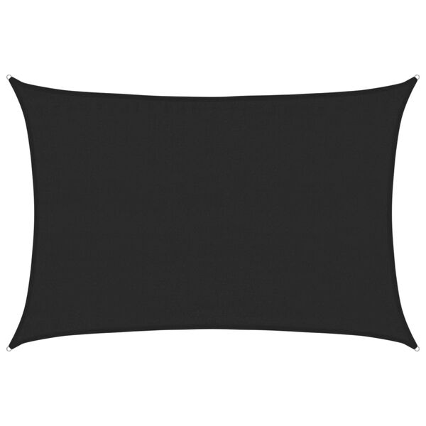 vidaXL fekete HDPE napvitorla 160 g/m&sup2; 3,5 x 4,5 m