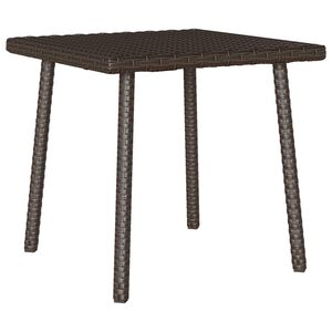 vidaXL t&eacute;glalap barna polyrattan kerti doh&aacute;nyz&oacute;asztal 40x40x37cm