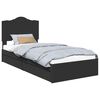vidaXL T&aacute;rol&oacute;s &Aacute;gy fi&oacute;kkal fejt&aacute;ml&aacute;val Fekete 100 x 200 cm Szerelt Fa