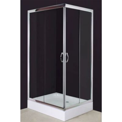 vidaXL zuhanykabin téglalap alakú tálcával 100 x 80 x 185 cm