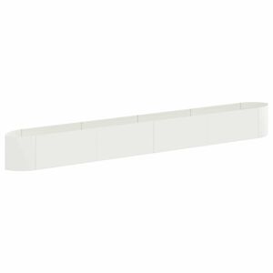 vidaXL Emelt kert &aacute;gy&aacute;s Feh&eacute;r 380 x 40 x 40 cm Ac&eacute;l
