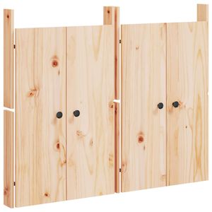 vidaXL 2 db t&ouml;m&ouml;r fenyőfa MEPPEL k&uuml;lt&eacute;ri konyhaszekr&eacute;ny ajt&oacute; 50x9x82 cm