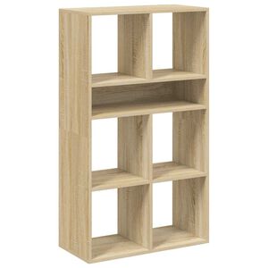 vidaXL k&ouml;nyvszekr&eacute;ny sonoma sz&iacute;nű 66x31x112 cm szerelt fa
