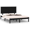 vidaXL Small Double fekete t&ouml;m&ouml;r fa &aacute;gykeret 120 x 190 cm