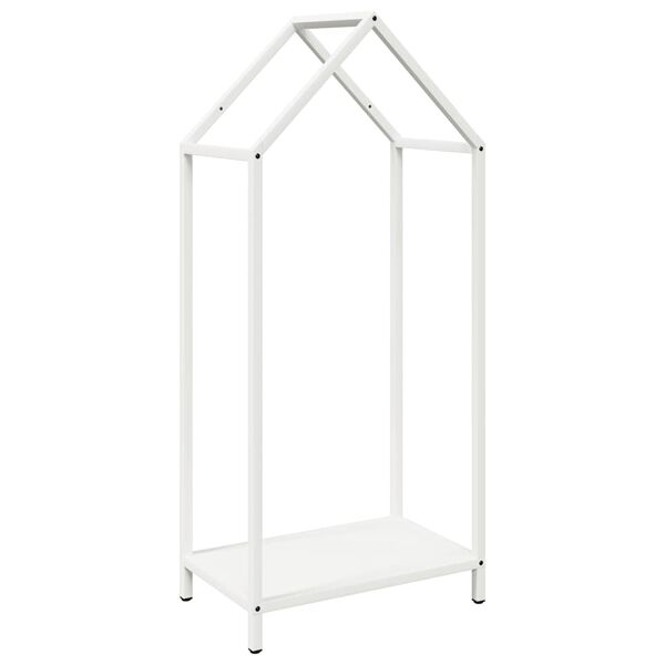 vidaXL feh&eacute;r hidegen hengerelt ac&eacute;l tűzifat&aacute;rol&oacute; 40x25x90 cm