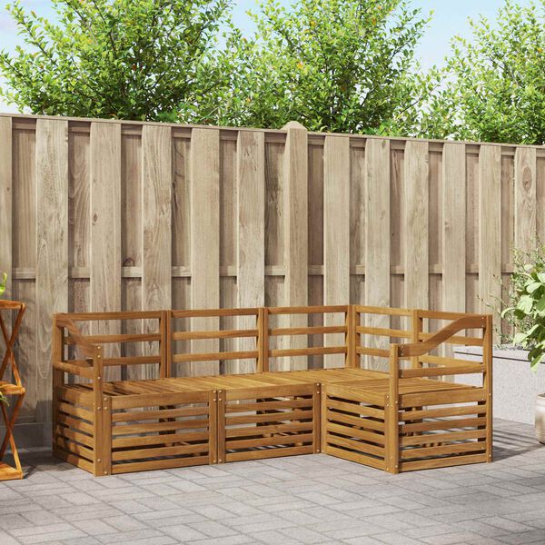 vidaXL &Uuml;lőgarnit&uacute;r&aacute;k 4 pcs Term&eacute;szetes T&ouml;m&ouml;r Ak&aacute;cfa