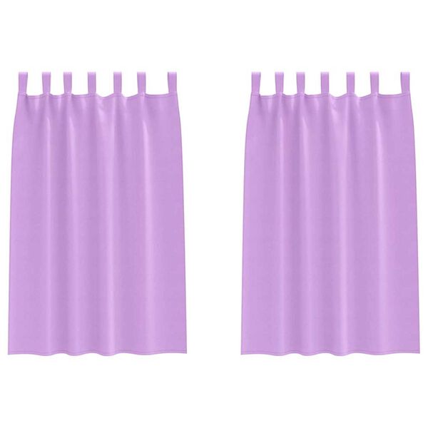 vidaXL Fekete F&uuml;gg&ouml;ny Gyűrűkkel 2 pcs Lila 175 x 140 cm Poli&eacute;szter