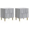 vidaXL &Eacute;jjeliszekr&eacute;ny 2 pcs Sz&uuml;rke Sonoma 43 x 34,5 x 48 cm Szerelt Fa