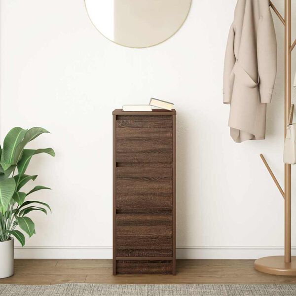 vidaXL barna t&ouml;lgy sz&iacute;nű szerelt fa t&aacute;lal&oacute;szekr&eacute;ny 29,5x34x76 cm