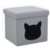 vidaXL sz&uuml;rke műv&aacute;szon &ouml;sszecsukhat&oacute; macska&aacute;gy 37 x 33 x 33 cm