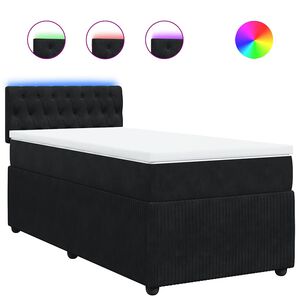 vidaXL fekete b&aacute;rsony rug&oacute;s &aacute;gy matraccal 80 x 200 cm