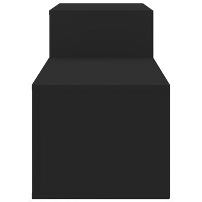 vidaXL fekete szerelt fa cipőszekrény 150 x 35 x 45 cm