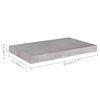 vidaXL betonsz&uuml;rke MDF lebegő fali polc 50 x 23 x 3,8 cm