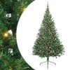 vidaXL Mesters&eacute;ges, előre vil&aacute;g&iacute;tott kar&aacute;csonyi fa Z&ouml;ld 240 cm PVC