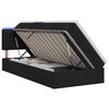 vidaXL LED t&aacute;rol&oacute;s &aacute;gy matraccal Fekete 90 x 190 cm Sz&ouml;vet