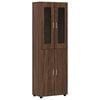 vidaXL Magasfi&uacute; FLORIN 60 x 35 x 182 cm Barna T&ouml;lgy Szerelt Fa