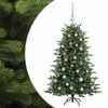 vidaXL Műkar&aacute;csonyfa g&ouml;mbbel 120 cm 150 LED Meleg feh&eacute;r PVC &eacute;s f&eacute;m