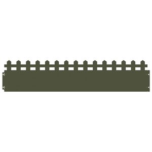 vidaXL Gyepszeg&eacute;lyek 10 db 103 x 0,05 x 22 cm Ac&eacute;l Olajz&ouml;ld