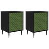 vidaXL &Eacute;jjeliszekr&eacute;ny GELEEN 2 db Fekete T&ouml;lgy 36 x 33 x 51 cm
