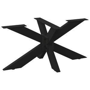 vidaXL fekete, p&oacute;k alak&uacute; doh&aacute;nyz&oacute;asztal l&aacute;b 98x58x(42-43) cm ac&eacute;l