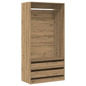 vidaXL gardr&oacute;bszekr&eacute;ny artisan t&ouml;lgy 100x50x200 cm g&eacute;pelt fa