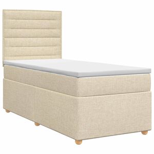 vidaXL Boxspring &aacute;gy matraccal Kr&eacute;msz&iacute;nű 80 x 200 cm Sz&ouml;vet