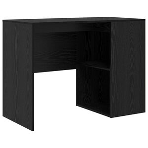 vidaXL Asztal Fekete t&ouml;lgy Szerelt Fa 102 x 50 x 75 cm