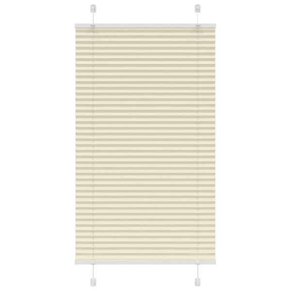 vidaXL pliszírozott redőny krém 70x100 cm szövetszélesség 69,4 cm