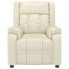 vidaXL krémszínű műbőr masszázsfotel