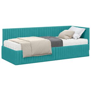 vidaXL Sarok &Aacute;gykeret Matraccal 2 db T&uuml;rkiz 80 x 200 cm B&aacute;rsony